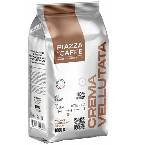 Piazza del Caffe Crema Vellutata, зерно, 1000 гр